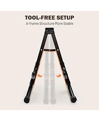 Yescom Electric Bass Guitar Hard Case Wooden Hard Shell & Folding Guitar Floor Stand