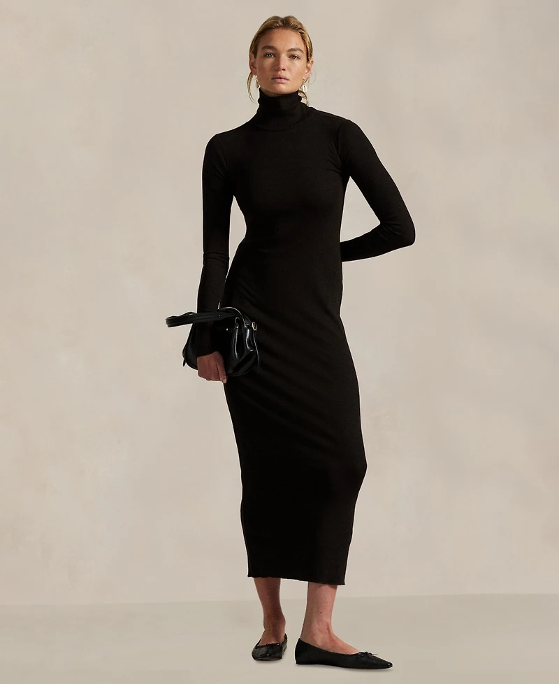 Polo Ralph Lauren Women's Ribbed Turtleneck Dress