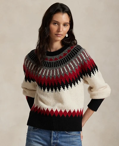 Polo Ralph Lauren Women's Geometric Fair Isle Long Sleeve Sweater