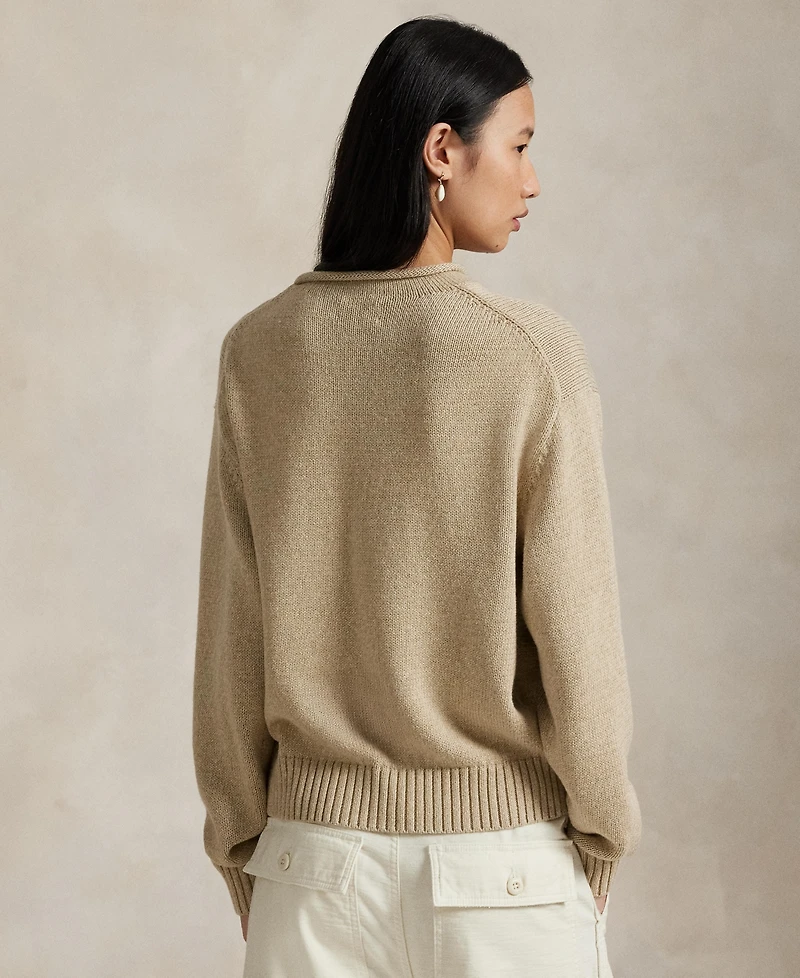 Polo Ralph Lauren Women's Bear Intarsia-Knit Rollneck Sweater