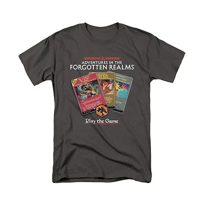Logovision Men's Magic X D & Adventures The Forgotten Realms Cards T Shirt