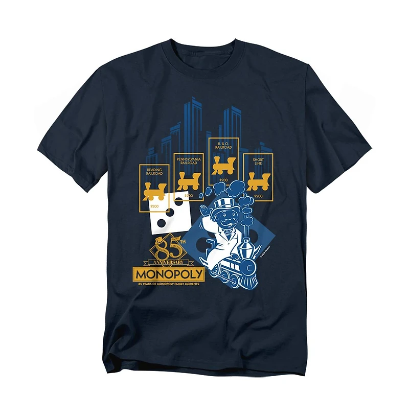 Logovision Men's Monopoly The True Railroad Tycoon T Shirt
