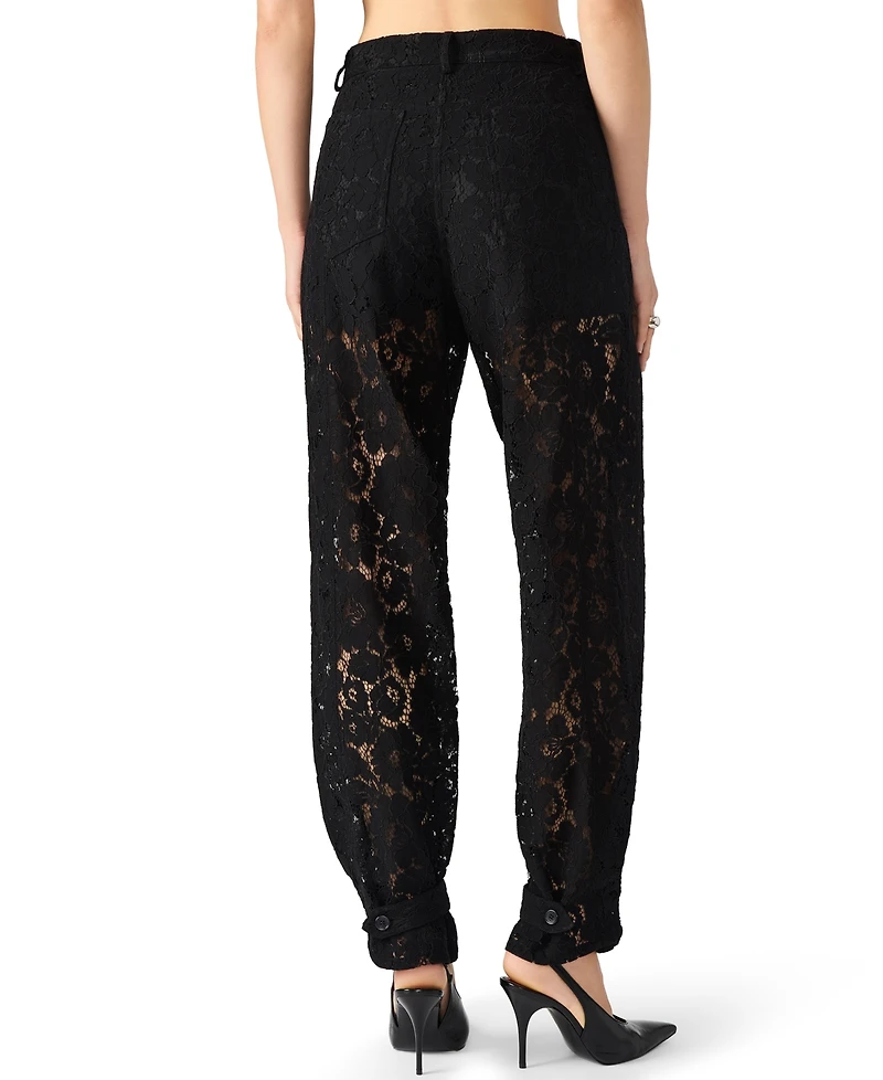 Steve Madden Women's Mid-Rise Seamed Ankle Straps Pants