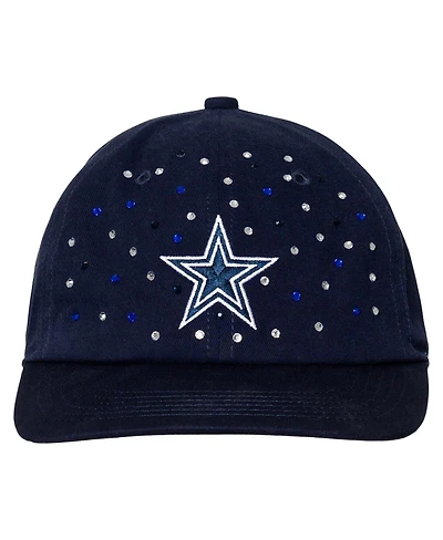 The Wild Collective Women's Navy Dallas Cowboys Jeweled Adjustable Hat