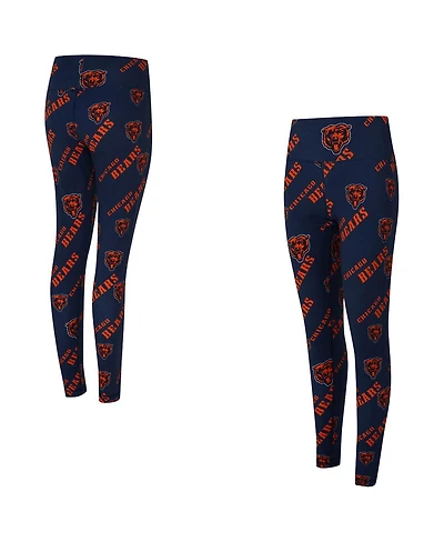 Concepts Sport Women's Navy Chicago Bears Mosaic Allover Print Leggings