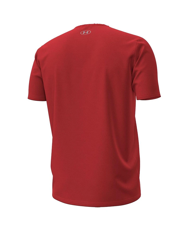 Under Armour Men's Red Wisconsin Badgers Overlay Performance T-Shirt