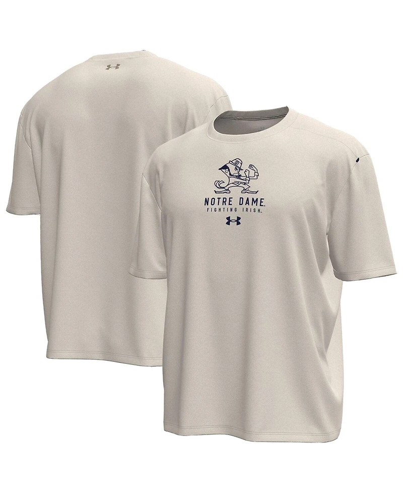 Under Armour Men's Stone Notre Dame Fighting Irish Gameday Motion Heavyweight T-Shirt