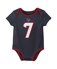 Nike Baby Boys and Girls 3-pack C.j. Stroud Houston Texans Name Number Bodysuit Set