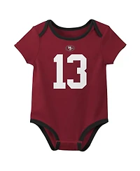 Nike Baby Boys and Girls 3-Pack Brock Purdy San Francisco 49ers Name Number Bodysuit Set