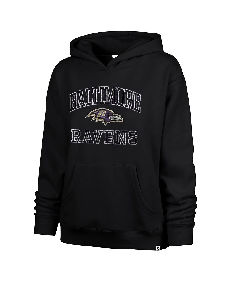 '47 Brand Women's Black Baltimore Ravens Clarity Naomi Pullover Hoodie