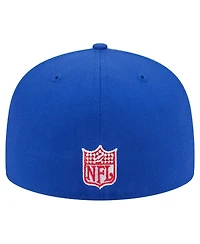 New Era Men's Royal New England Patriots Throwback Oversized 59FIFTY Fitted Hat