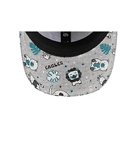 New Era Baby Boys and Girls Gray Philadelphia Eagles Animal 9TWENTY Adjustable Hat