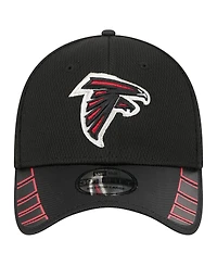 New Era Men's Black Atlanta Falcons Visor Hit 39THIRTY Flex Hat