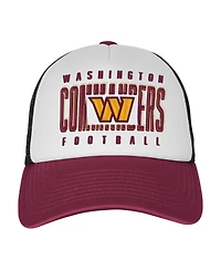 Outerstuff Big Boys and Girls White/Burgundy Washington Commanders Essentials Trucker Adjustable Hat