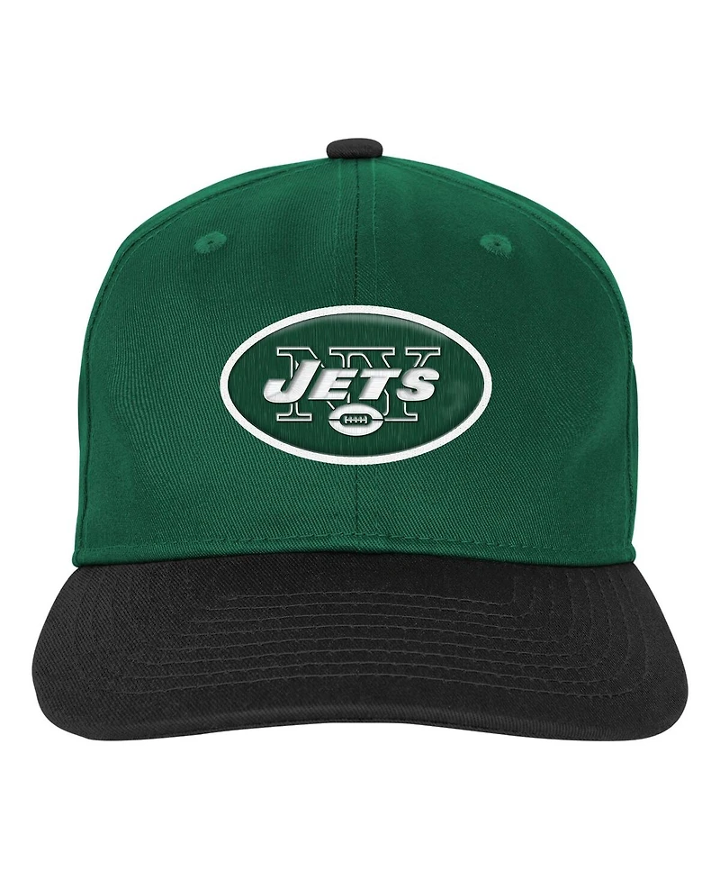 Outerstuff Big Boys and Girls Green New York Jets True Retro Adjustable Hat