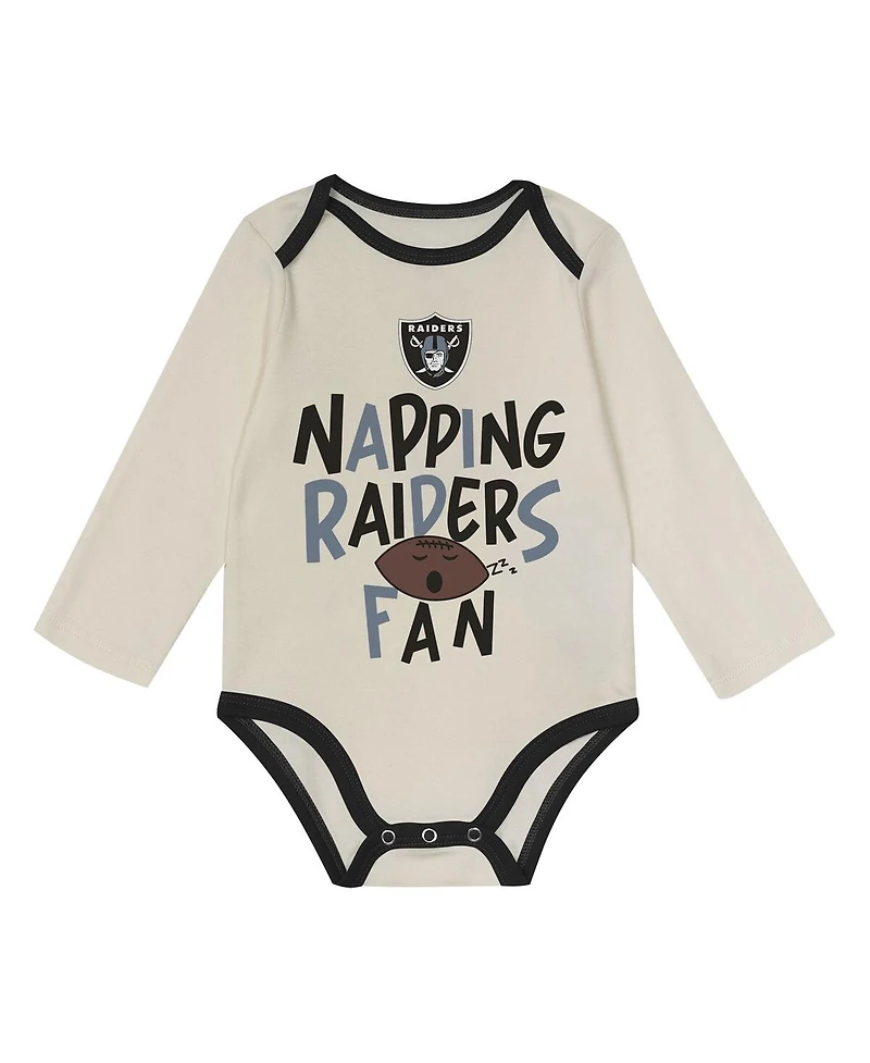Outerstuff Baby Boys and Girls 3-Piece Black Las Vegas Raiders Little Champ Set