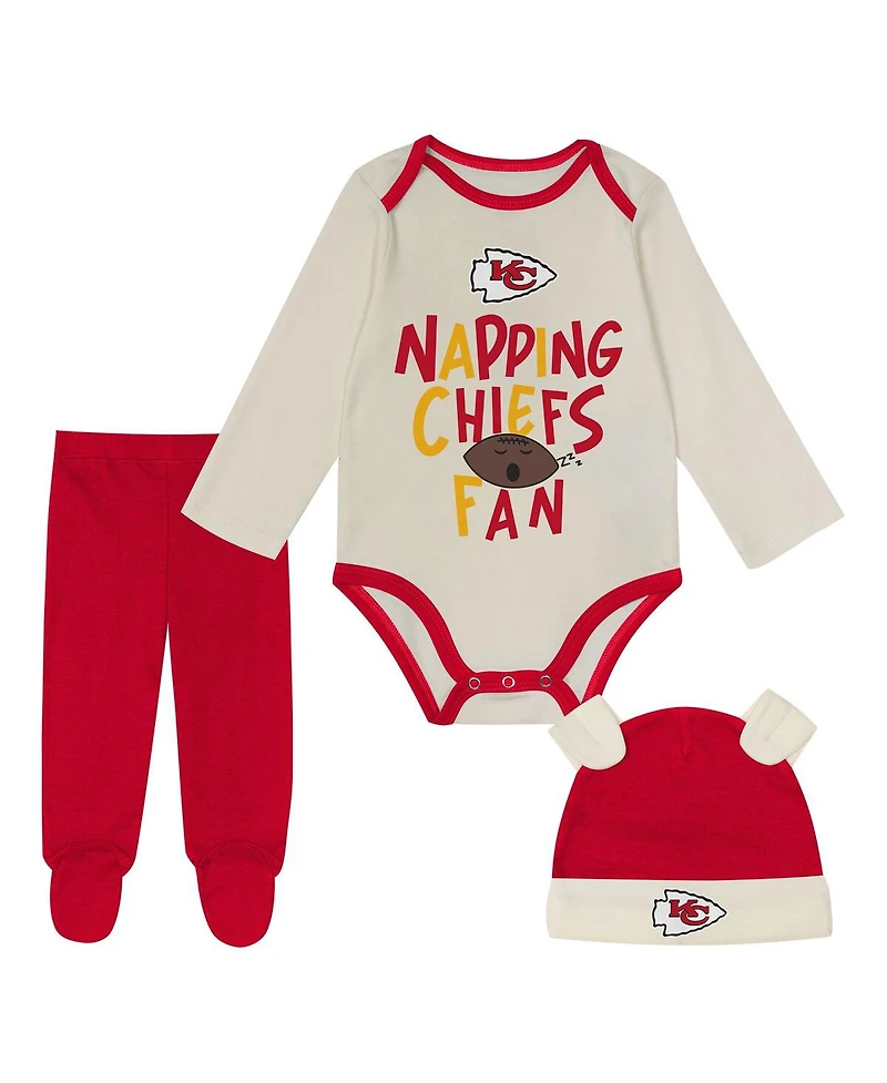 Outerstuff Baby Boys and Girls 3 Piece Red Kansas City Chiefs Little Champ Set