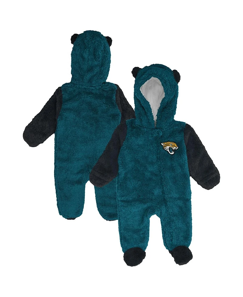 Outerstuff Baby Boys and Girls Teal Jacksonville Jaguars Stay Napping Fleece Bunting Full-Zip Sleeper