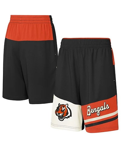 Outerstuff Big Boys and Girls Black Cincinnati Bengals Fandemonium Mesh Shorts