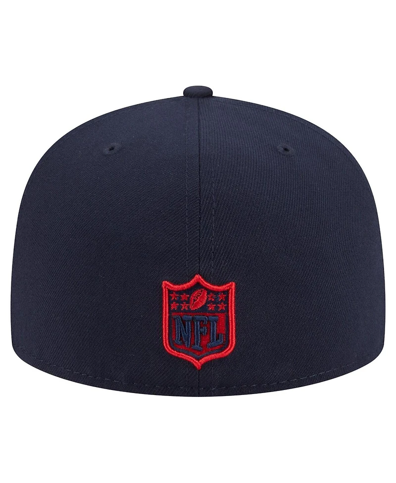 New Era Men's Navy Houston Texans Oversized 59FIFTY Fitted Hat