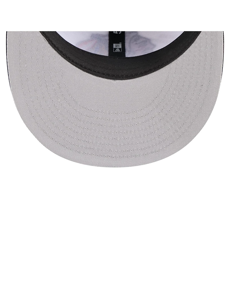 New Era Men's White/Black Chicago Blackhawks Repeat Two-Tone 59FIFTY Fitted Hat