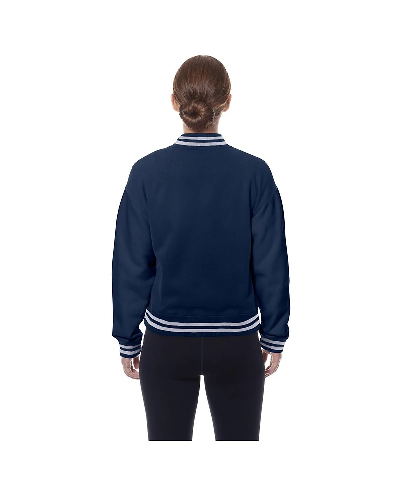 New Era Women's Navy Dallas Cowboys Throwback Fleece Full-Snap Jacket