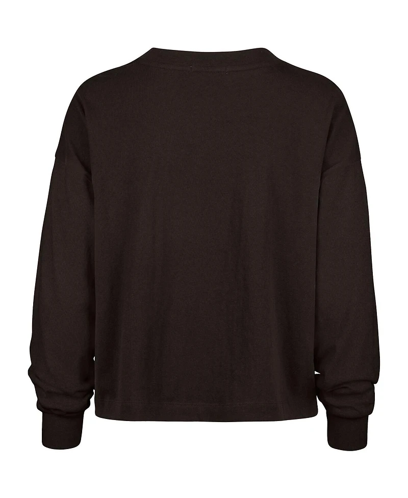 '47 Brand Women's Brown Cleveland Browns Muse Sydney Long Sleeve T-Shirt
