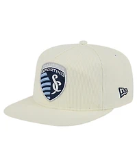 New Era Men's Cream Sporting Kansas City 2025 Kickoff Snapback Golfer Hat