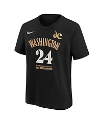 Nike Big Boys and Girls Aaliyah Edwards Black Washington Mystics Draft Rebel Edition Name Number T-Shirt