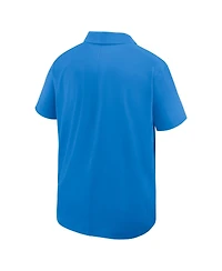 Nike Men's Powder Blue Ole Miss Rebels Woven Dri-fit Polo Shirt