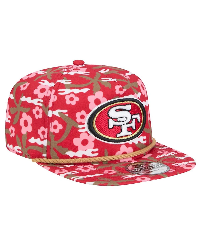New Era Men's Scarlet San Francisco 49ers Wakey Wakey Golfer Snapback Hat