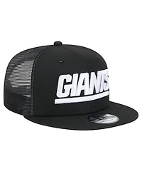 New Era Men's Black New York Giants Main Trucker 9FIFTY Snapback Hat