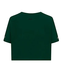 Pro Standard Women's Green Minnesota Wild Boxy Script Tail Cropped T-Shirt