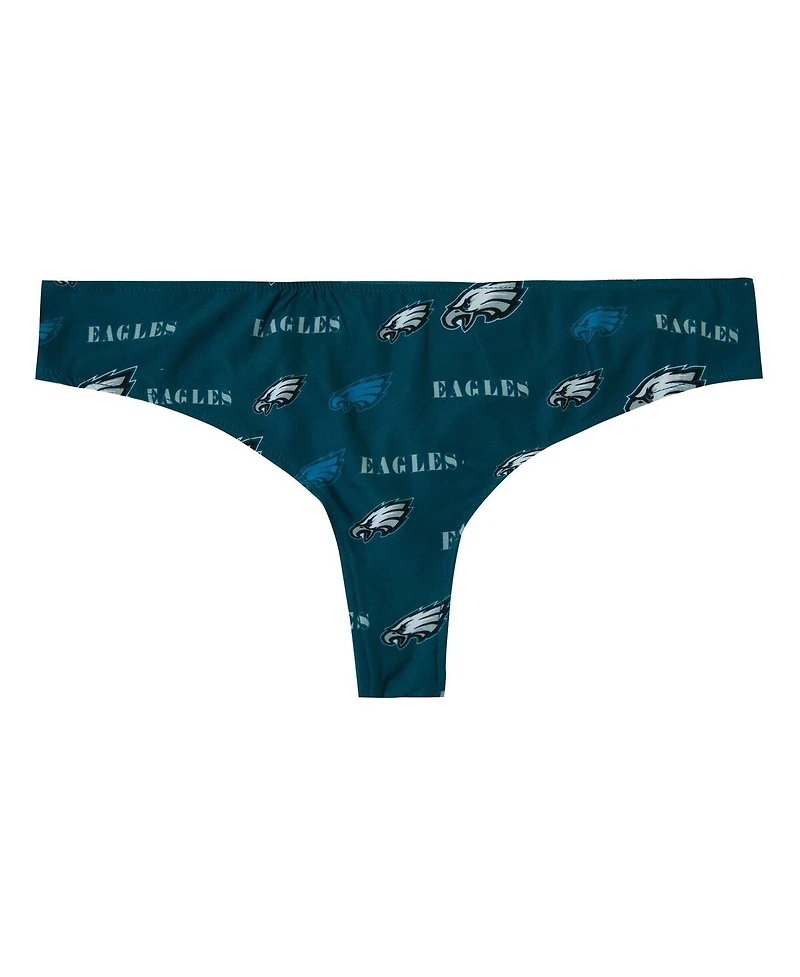 Concepts Sport Women's Midnight Green Philadelphia Eagles Mosaic All Over Print Thong