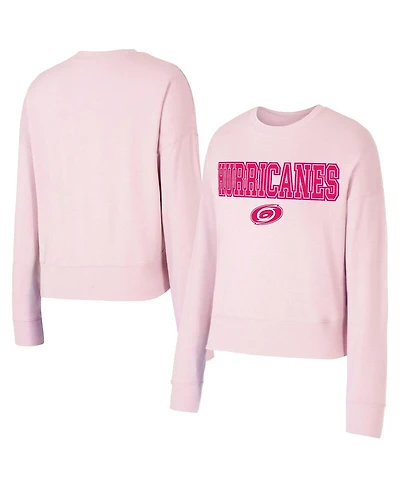 Concepts Sport Women's Pink Carolina Hurricanes Tonal Pullover Sweatshirt