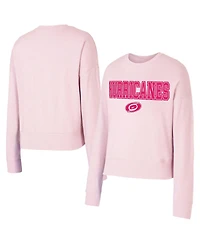 Concepts Sport Women's Pink Carolina Hurricanes Tonal Pullover Sweatshirt