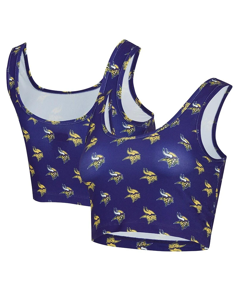 Concepts Sport Women's Purple Minnesota Vikings Record Allover Print Bralette