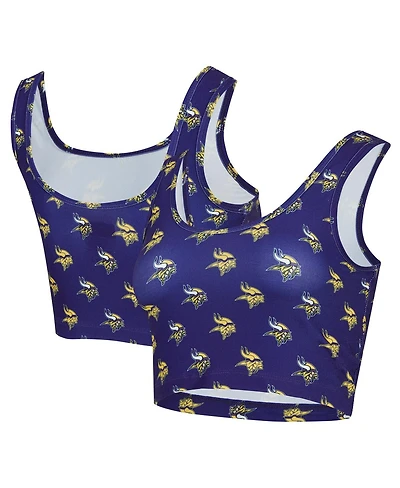 Concepts Sport Women's Purple Minnesota Vikings Record Allover Print Bralette