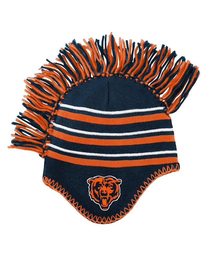 Outerstuff Preschool Navy Chicago Bears Mohawk Stripe Knit Hat