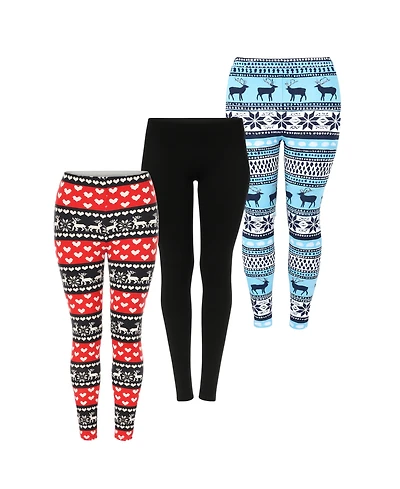 White Mark Plus Holiday Legging Pants