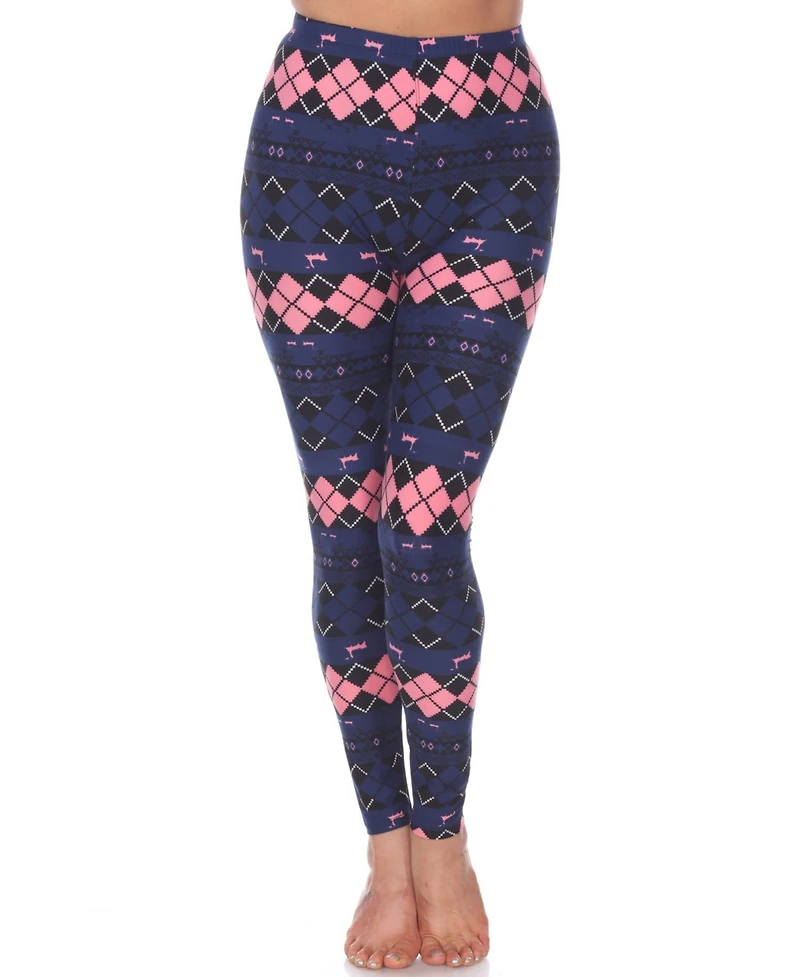 White Mark Plus Holiday Legging Pants
