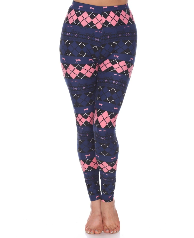 White Mark Plus Holiday Legging Pants