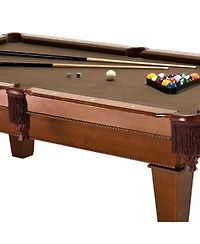 Slickblue Wool Cloth Pool Table with 2 Cues and Billiard Balls for Home or Game Room