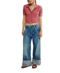 Free People Women's Crochet Daylight Cardigan Sweater