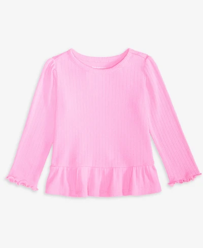 First Impressions Baby Girls Long Sleeve Pointelle T-Shirt