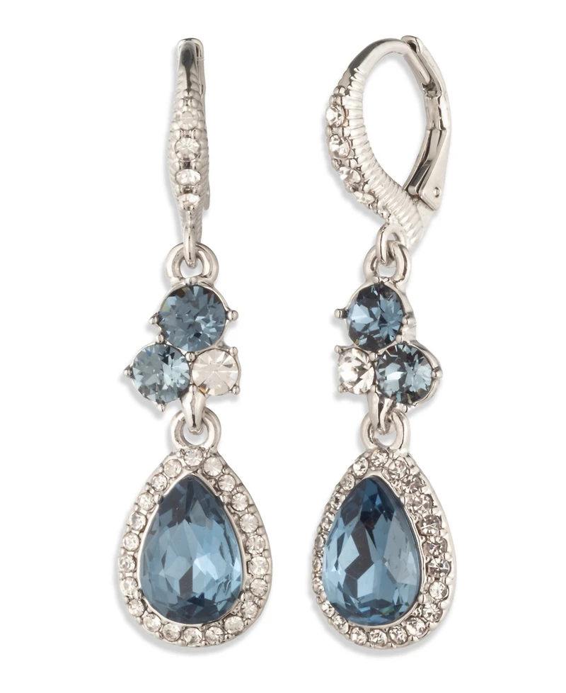 Givenchy Glass Stone Double Drop Earrings