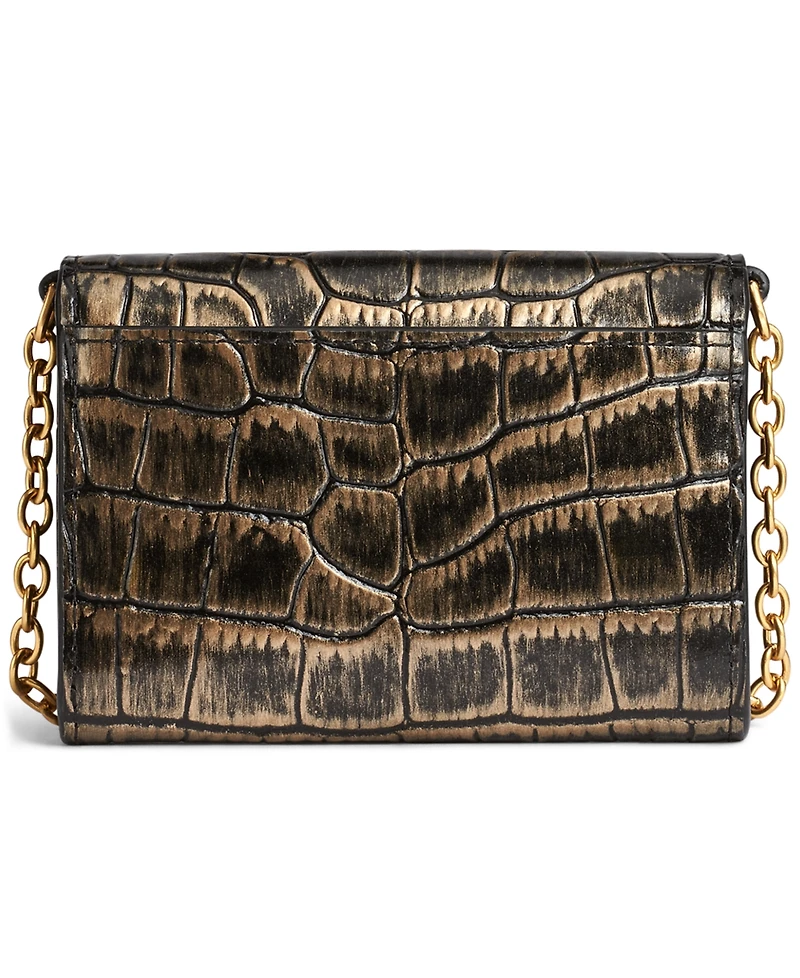 Donna Karan New York Women's Malverne Metallic Croco String Wallet