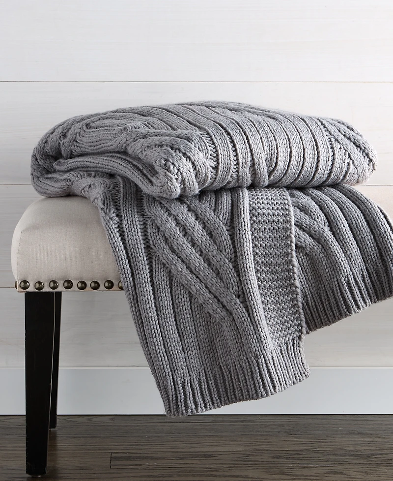 Charter Club Sweater-Knit Throw, 50" x 60", Macy's Exclusive