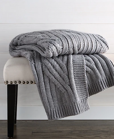 Charter Club Sweater-Knit Throw, 50" x 60", Macy's Exclusive
