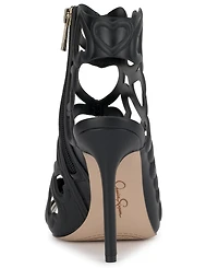 Jessica Simpson Women's Jalina Vinyl Heart High-Heel Booties